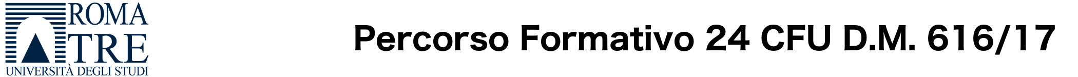 Logo di PeF24 - Percorso Formativo 24 CFU D.M. 616/17